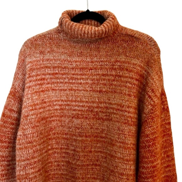 Zara Wool Alpaca Blend Soft Knit Sweater Oversized Heather Orange Size S - Picture 8 of 13